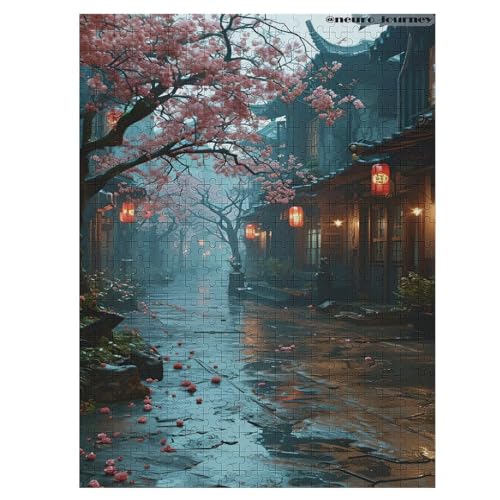 Holzpuzzle 1000 Teile, Japan Style Puzzles Erwachsene Und Kinder, Am Besten Für Die Familienspielsammlung 55×41cm Holzpuzzle 1000 Teile, Japan Style Puzzles Erwachsene Und Kinder, Am Besten Für Die Familienspielsammlung 55×41cm von AASWDFR