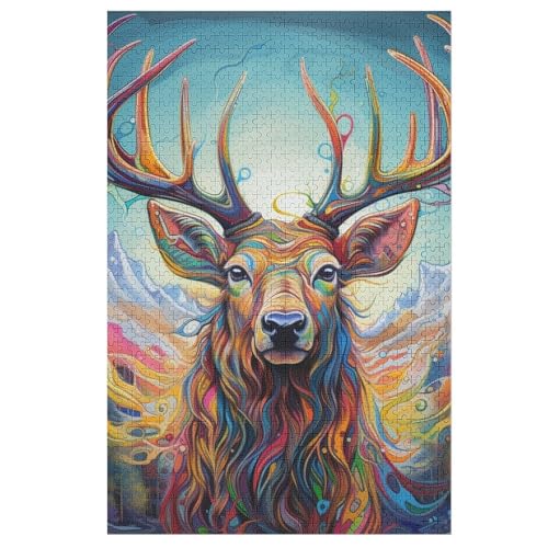 Holzpuzzle Elch Puzzle 1000 Teile Erwachsene Klassische Pädagogisches Spielzeug Kinder Lernspiel Herausforderndes Puzzles 78×53cm Holzpuzzle Elch Puzzle 1000 Teile Erwachsene Klassische Pädagogisches Spielzeug Kinder Lernspiel Herausforderndes Puzzles 78×53cm von AASWDFR