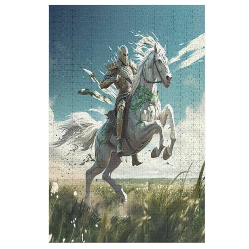 Holzpuzzle Horse Puzzle 1000 Teile Erwachsene Klassische Pädagogisches Spielzeug Kinder Lernspiel Herausforderndes Puzzles 78×53cm von AASWDFR