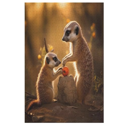 Holzpuzzles 1000 Teile Erdmännchen -Puzzle Für Jungen Und Mädchen, Schwierigkeitsgrad, Lernspiele, Familienspielzeug 78×53cm Holzpuzzles 1000 Teile Erdmännchen -Puzzle Für Jungen Und Mädchen, Schwierigkeitsgrad, Lernspiele, Familienspielzeug 78×53cm von AASWDFR