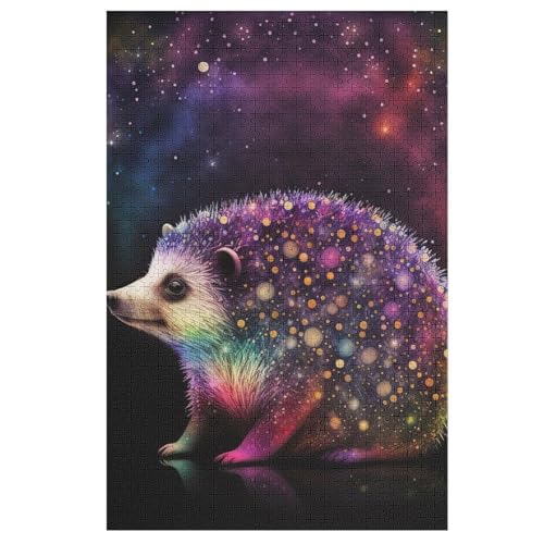 Igel Holzpuzzle 1000 Teile Klassische Puzzles Erwachsene Kinder Puzzle DIY Kit Holzspielzeug Einzigartiges Geschenk 78×53cm von AASWDFR