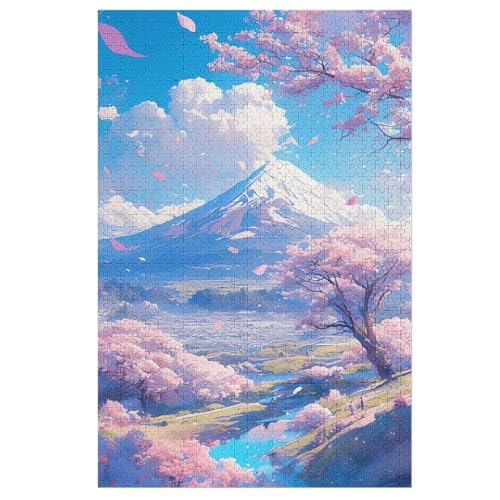 Japanischer Stil Puzzle 1000 Teile, Holzpuzzle Herausforderndes Geschicklichkeitsspiel Für Die Ganze Familie, Kinder Erwachsenenpuzzle Ab 12 Jahren 78×53cm von AASWDFR
