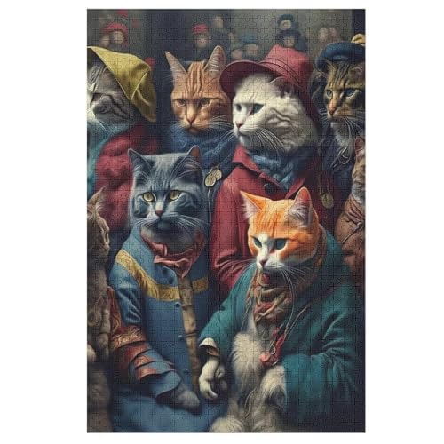 Katze Holzpuzzle 1000 Teile Klassische Puzzles Erwachsene Kinder Puzzle DIY Kit Holzspielzeug Einzigartiges Geschenk 78×53cm Katze Holzpuzzle 1000 Teile Klassische Puzzles Erwachsene Kinder Puzzle DIY Kit Holzspielzeug Einzigartiges Geschenk 78×53cm von AASWDFR