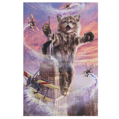 Katze Puzzle 1000 Teile, Holzpuzzle Herausforderndes Geschicklichkeitsspiel Für Die Ganze Familie, Kinder Erwachsenenpuzzle Ab 12 Jahren 78×53cm Katze Puzzle 1000 Teile, Holzpuzzle Herausforderndes Geschicklichkeitsspiel Für Die Ganze Familie, Kinder Erwachsenenpuzzle Ab 12 Jahren 78×53cm von AASWDFR