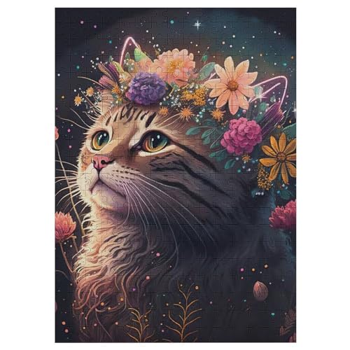 Katze Puzzle 300 Teile, Holzpuzzle Für Erwachsene Kinder, Impossible Puzzles, Geschicklichkeitsspiel Für Die Ganze Familie 42×30cm Katze Puzzle 300 Teile, Holzpuzzle Für Erwachsene Kinder, Impossible Puzzles, Geschicklichkeitsspiel Für Die Ganze Familie 42×30cm von AASWDFR