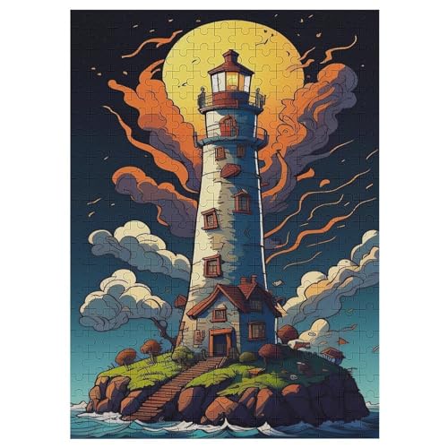 Leuchtfeuer 300 Teile Puzzle Für Erwachsene, Herausforderung Puzzles - Verringerter Druck Schwieriges Holzpuzzle Für Kinder 12+ 42×30cm Leuchtfeuer 300 Teile Puzzle Für Erwachsene, Herausforderung Puzzles - Verringerter Druck Schwieriges Holzpuzzle Für Kinder 12+ 42×30cm von AASWDFR