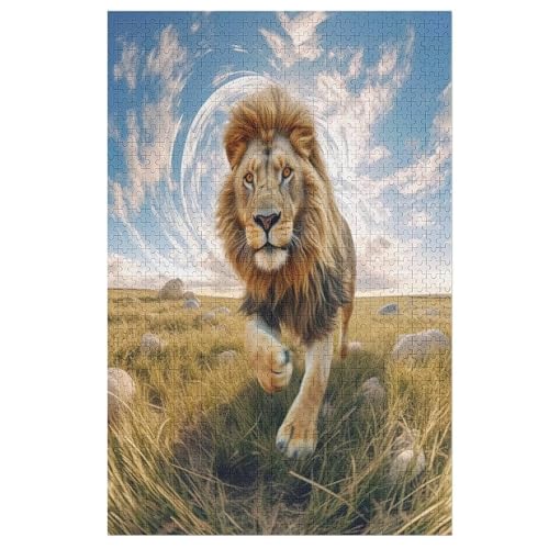 Löwe -Puzzle, 1000 Teile,Holzpuzzle Für Erwachsene Kinder, Lustiges Spielzeug, Denkspiel, Bildungsspiel, 78×53cm Löwe -Puzzle, 1000 Teile,Holzpuzzle Für Erwachsene Kinder, Lustiges Spielzeug, Denkspiel, Bildungsspiel, 78×53cm von AASWDFR