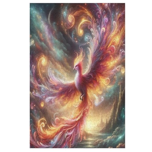 Phönix Puzzle 1000 Teile, Holzpuzzle Herausforderndes Geschicklichkeitsspiel Für Die Ganze Familie, Kinder Erwachsenenpuzzle Ab 12 Jahren 78×53cm Phönix Puzzle 1000 Teile, Holzpuzzle Herausforderndes Geschicklichkeitsspiel Für Die Ganze Familie, Kinder Erwachsenenpuzzle Ab 12 Jahren 78×53cm von AASWDFR