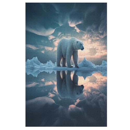 Polar Bär Puzzle Für Erwachsene,1000-teiliges Puzzles, Für Kinder,Holzpuzzle,Lernspielzeug, 78×53cm Polar Bär Puzzle Für Erwachsene,1000-teiliges Puzzles, Für Kinder,Holzpuzzle,Lernspielzeug, 78×53cm von AASWDFR