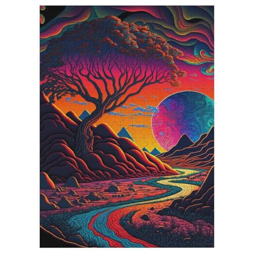 Psychedelisch 300 Teile Puzzles Für Erwachsene,Holzpuzzle - Verringerter Druck Schwieriges Unmögliche Puzzle Für 12+ Kinder 42×30cm Psychedelisch 300 Teile Puzzles Für Erwachsene,Holzpuzzle - Verringerter Druck Schwieriges Unmögliche Puzzle Für 12+ Kinder 42×30cm von AASWDFR