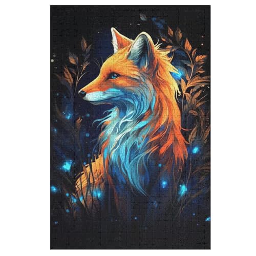 Puzzle Fuchs, 1000 Puzzleteile Für Kinder, Holzpuzzles, Geeignet Für Erwachsene Lernspiel, 78×53cm von AASWDFR