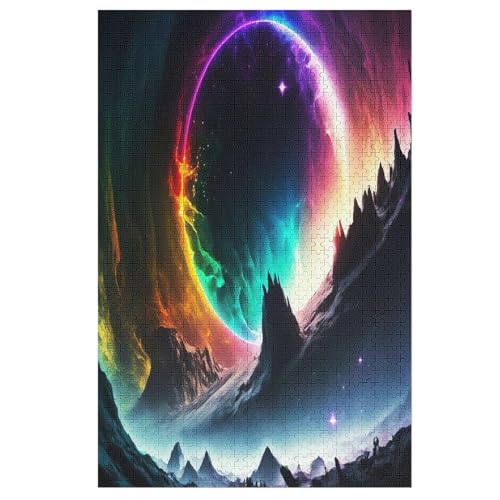 Puzzle Für Erwachsene 1000 Teiliges Planetensystem Puzzles Holzbrettpuzzles Denksportaufgaben Für Kinder 78×53cm von AASWDFR