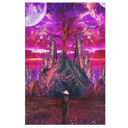 Puzzle Für Erwachsene 1000 Teiliges Weltraum-Seelen-Galaxie Puzzles Holzbrettpuzzles Denksportaufgaben Für Kinder 78×53cm von AASWDFR