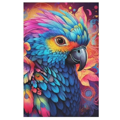 Puzzle Für Kinder, Papagei -Puzzles Für Erwachsene, 1000-teiliges Holzpuzzle Für Jugendliche, Tolles 78×53cm Puzzle Für Kinder, Papagei -Puzzles Für Erwachsene, 1000-teiliges Holzpuzzle Für Jugendliche, Tolles 78×53cm von AASWDFR