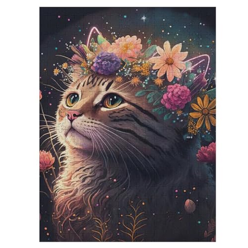 Puzzle Katze Puzzles, 1000-teiliges Holzpuzzle, Geeignet Für Erwachsene Und Kinder Ab 12 Jahren, Tolles Geschenk 55×41cm Puzzle Katze Puzzles, 1000-teiliges Holzpuzzle, Geeignet Für Erwachsene Und Kinder Ab 12 Jahren, Tolles Geschenk 55×41cm von AASWDFR