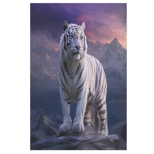 Puzzle Tiger, 1000 Puzzleteile Für Kinder, Holzpuzzles, Geeignet Für Erwachsene Lernspiel, 78×53cm von AASWDFR