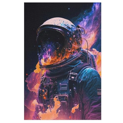Puzzles Astronaut, 1000 Teile, Puzzle Aus Holz Für Erwachsene Und Kinder Ab 12 Jahren, Lernspielzeug 78×53cm Puzzles Astronaut, 1000 Teile, Puzzle Aus Holz Für Erwachsene Und Kinder Ab 12 Jahren, Lernspielzeug 78×53cm von AASWDFR
