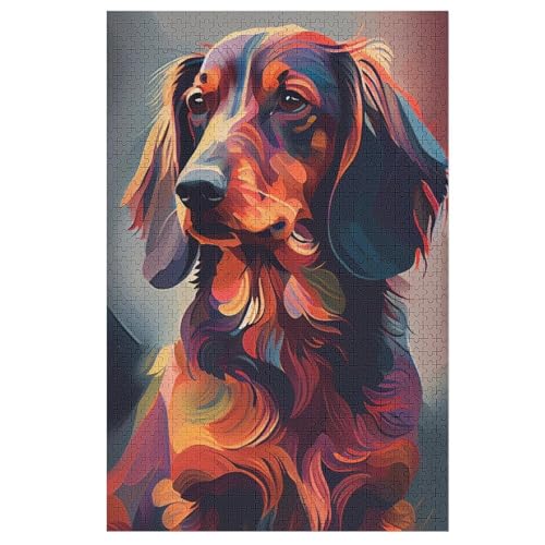 Puzzles Dackel Dog, 1000 Teile, Puzzle Aus Holz Für Erwachsene Und Kinder Ab 12 Jahren, Lernspielzeug 78×53cm Puzzles Dackel Dog, 1000 Teile, Puzzle Aus Holz Für Erwachsene Und Kinder Ab 12 Jahren, Lernspielzeug 78×53cm von AASWDFR
