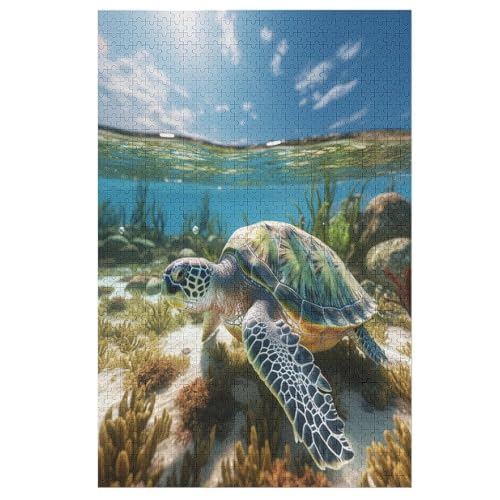 Puzzles Für Erwachsene, 1000 Teile, Meeresschildkrötes, Kreative Holzpuzzles, Praktisches Spiel, Familiendekoration 78×53cm Puzzles Für Erwachsene, 1000 Teile, Meeresschildkrötes, Kreative Holzpuzzles, Praktisches Spiel, Familiendekoration 78×53cm von AASWDFR