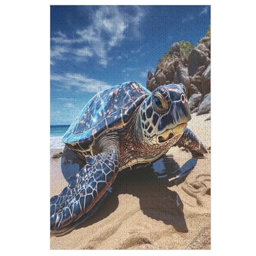 Puzzles Für Erwachsene, Meeresschildkrötes Puzzle, 1000 Teile, Kreatives, Geistiges Spielzeug, Kinder, Montagespiele 78×53cm von AASWDFR