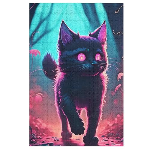 Puzzles Für Erwachsene Katze,1000-teilige Puzzle Für Kinder Ab 12 Jahren, Holzpuzzles Für Die Heimdekoration, 78×53cm Puzzles Für Erwachsene Katze,1000-teilige Puzzle Für Kinder Ab 12 Jahren, Holzpuzzles Für Die Heimdekoration, 78×53cm von AASWDFR