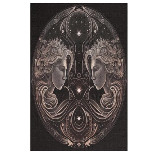 Puzzles Geminie, 1000 Teile, Puzzle Aus Holz Für Erwachsene Und Kinder Ab 12 Jahren, Lernspielzeug 78×53cm von AASWDFR