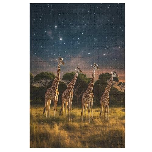Puzzles Giraffe, 1000 Teile, Puzzle Aus Holz Für Erwachsene Und Kinder Ab 12 Jahren, Lernspielzeug 78×53cm Puzzles Giraffe, 1000 Teile, Puzzle Aus Holz Für Erwachsene Und Kinder Ab 12 Jahren, Lernspielzeug 78×53cm von AASWDFR