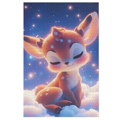 Puzzles Hirsch, 1000 Teile, Puzzle Aus Holz Für Erwachsene Und Kinder Ab 12 Jahren, Lernspielzeug 78×53cm Puzzles Hirsch, 1000 Teile, Puzzle Aus Holz Für Erwachsene Und Kinder Ab 12 Jahren, Lernspielzeug 78×53cm von AASWDFR