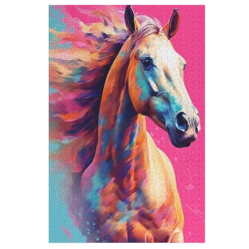 Puzzles Horse, 1000 Teile, Puzzle Aus Holz Für Erwachsene Und Kinder Ab 12 Jahren, Lernspielzeug 78×53cm Puzzles Horse, 1000 Teile, Puzzle Aus Holz Für Erwachsene Und Kinder Ab 12 Jahren, Lernspielzeug 78×53cm von AASWDFR