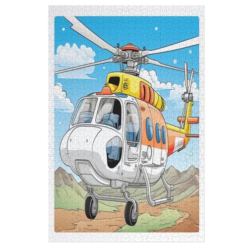 Puzzles Hubschrauber, 1000 Teile, Puzzle Aus Holz Für Erwachsene Und Kinder Ab 12 Jahren, Lernspielzeug 78×53cm Puzzles Hubschrauber, 1000 Teile, Puzzle Aus Holz Für Erwachsene Und Kinder Ab 12 Jahren, Lernspielzeug 78×53cm von AASWDFR