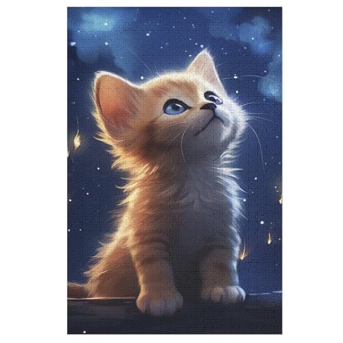 Puzzles Katze, 1000 Teile, Puzzle Aus Holz Für Erwachsene Und Kinder Ab 12 Jahren, Lernspielzeug 78×53cm Puzzles Katze, 1000 Teile, Puzzle Aus Holz Für Erwachsene Und Kinder Ab 12 Jahren, Lernspielzeug 78×53cm von AASWDFR