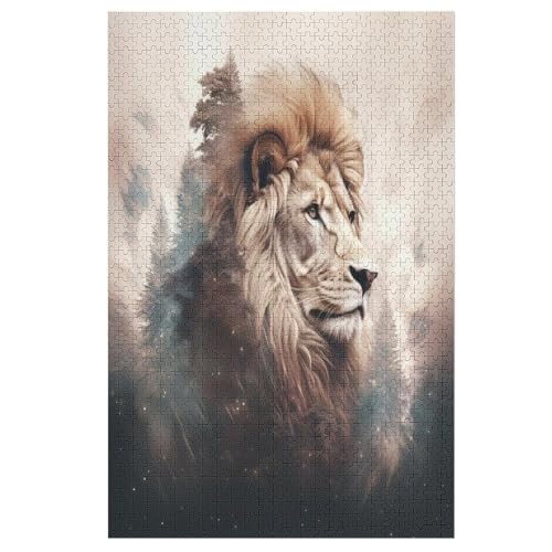 Puzzles Löwe, 1000 Teile, Puzzle Aus Holz Für Erwachsene Und Kinder Ab 12 Jahren, Lernspielzeug 78×53cm Puzzles Löwe, 1000 Teile, Puzzle Aus Holz Für Erwachsene Und Kinder Ab 12 Jahren, Lernspielzeug 78×53cm von AASWDFR