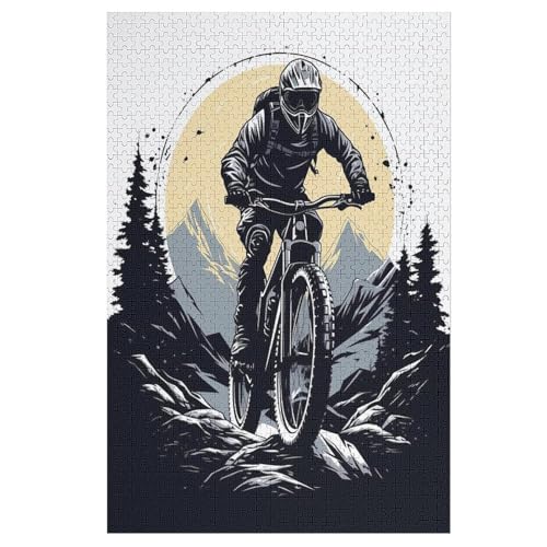 Puzzles Mountainbike, 1000 Teile, Puzzle Aus Holz Für Erwachsene Und Kinder Ab 12 Jahren, Lernspielzeug 78×53cm Puzzles Mountainbike, 1000 Teile, Puzzle Aus Holz Für Erwachsene Und Kinder Ab 12 Jahren, Lernspielzeug 78×53cm von AASWDFR