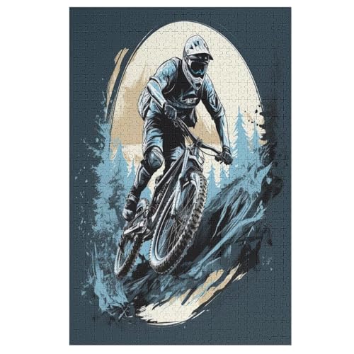 Puzzles Mountainbike, 1000 Teile, Puzzle Aus Holz Für Erwachsene Und Kinder Ab 12 Jahren, Lernspielzeug 78×53cm Puzzles Mountainbike, 1000 Teile, Puzzle Aus Holz Für Erwachsene Und Kinder Ab 12 Jahren, Lernspielzeug 78×53cm von AASWDFR