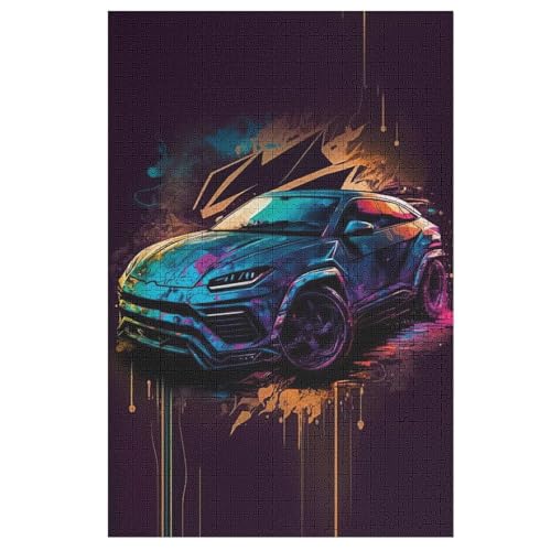 Puzzles Sportwagen, 1000 Teile, Puzzle Aus Holz Für Erwachsene Und Kinder Ab 12 Jahren, Lernspielzeug 78×53cm Puzzles Sportwagen, 1000 Teile, Puzzle Aus Holz Für Erwachsene Und Kinder Ab 12 Jahren, Lernspielzeug 78×53cm von AASWDFR