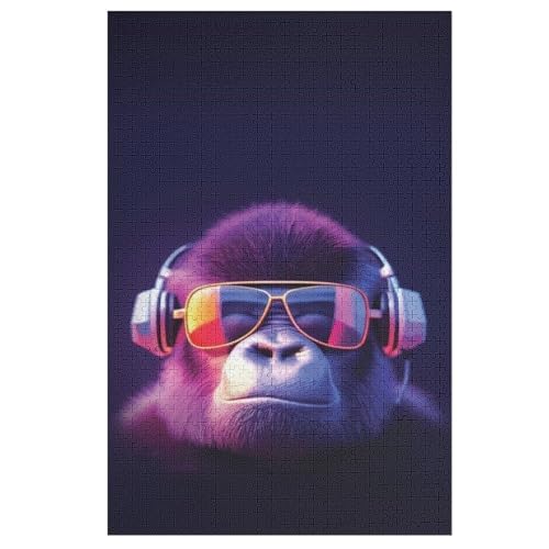Schimpansen Holzpuzzle Für Erwachsene Teenager Stress Abbauen Familien-Puzzlespiel Poster 1000-teiliges Puzzle Kinder Lernspiel 78×53cm Schimpansen Holzpuzzle Für Erwachsene Teenager Stress Abbauen Familien-Puzzlespiel Poster 1000-teiliges Puzzle Kinder Lernspiel 78×53cm von AASWDFR