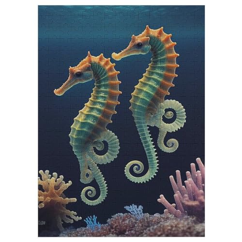 Seahorse Holzpuzzle Für Erwachsene Teenager Stress Abbauen Familien-Puzzlespiel Poster 300-teiliges Puzzle Kinder Lernspiel 42×30cm Seahorse Holzpuzzle Für Erwachsene Teenager Stress Abbauen Familien-Puzzlespiel Poster 300-teiliges Puzzle Kinder Lernspiel 42×30cm von AASWDFR