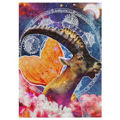 Steinbock Sternzeichen Wandkunst Puzzle Für Erwachsene,1000-teiliges Puzzles, Für Kinder,Holzpuzzle,Lernspielzeug, 42×30cm Steinbock Sternzeichen Wandkunst Puzzle Für Erwachsene,1000-teiliges Puzzles, Für Kinder,Holzpuzzle,Lernspielzeug, 42×30cm von AASWDFR