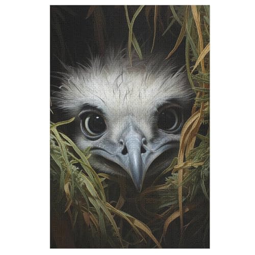 Strauß Puzzle 1000 Teile, Holzpuzzle Herausforderndes Geschicklichkeitsspiel Für Die Ganze Familie, Kinder Erwachsenenpuzzle Ab 12 Jahren 78×53cm von AASWDFR