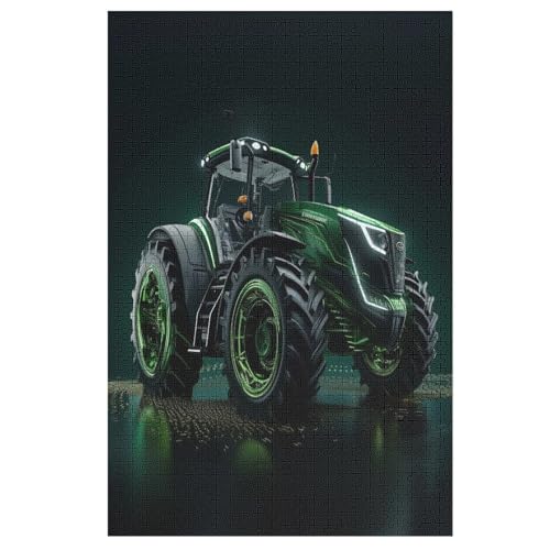 Traktor Holzpuzzle 1000 Teile Klassische Puzzles Erwachsene Kinder Puzzle DIY Kit Holzspielzeug Einzigartiges Geschenk 78×53cm von AASWDFR