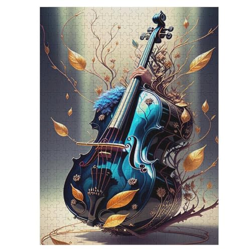 Violine Puzzles 1000 Teile Erwachsener Kniffel Spaß Für Die Ganze Familie, Holzpuzzle Kinder Erwachsene, Impossible Puzzle Schwer 55×41cm von AASWDFR