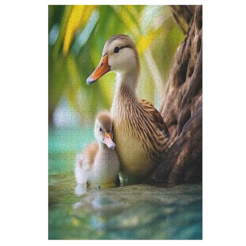 1000 Teile Puzzle Für Jugendliche,Animal Ente Puzzles,Erwachsenenpuzzle,Holzpuzzles,Dekompressionsspiel,Spielzeugpuzzles （78×53cm） von AASWSWW