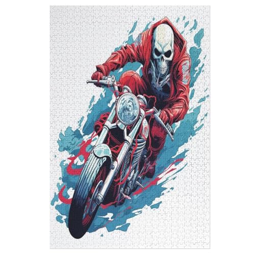 1000-teiliges Puzzles, Motorrad -Puzzle Für Erwachsene Kinder,Holzbrettpuzzle,Erwachsenenpuzzles,Geschenke （78×53cm） von AASWSWW