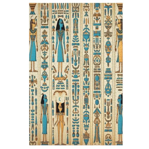 Ägyptische Pharaonnen 1000 Teile Puzzles Für Erwachsene Holzpuzzle Familienpuzzlespiel Stressabbau-Puzzle Für Kinder Ab 12 Jahren （78×53cm） von AASWSWW