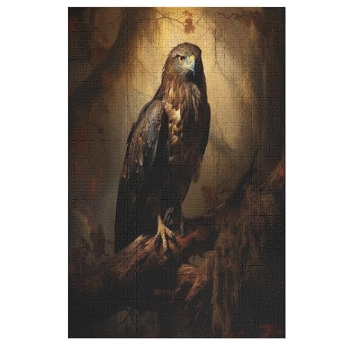 Animal Adler-Puzzlespiel Aus Holz, 1000 Puzzleteile, Puzzle Für Teenager Und Erwachsene, Kreatives Spielzeug, Puzzles, （78×53cm） von AASWSWW