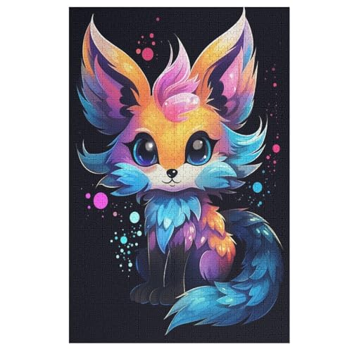 Animal Fuchs Holzpuzzle - Puzzle Für Erwachsene, 1000-teilige Puzzles Für Teenager Und Kinder, Herausfordernde Spiele （78×53cm） von AASWSWW