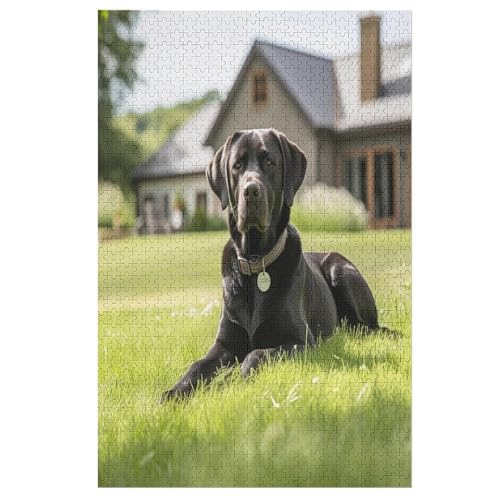 Animal Hund 1000 Teile Puzzles Für Erwachsene Holzpuzzle Familienpuzzlespiel Stressabbau-Puzzle Für Kinder Ab 12 Jahren （78×53cm） von AASWSWW