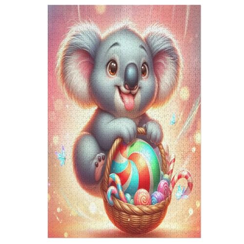 Animal Koala 1000 Teile Puzzles, Wood Craft, Hochwertiges Modernes Puzzle, DIY, Für Erwachsene Und Kinder Ab 12 Jahren, （78×53cm） von AASWSWW