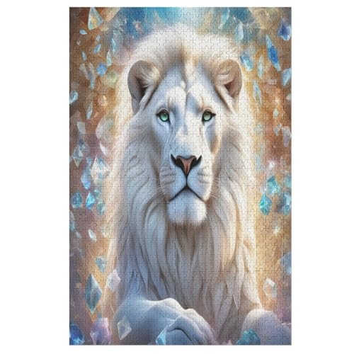 Animal Löwe Holzpuzzle - 1000 Teiliges Jigsaw Knobelspiel - Puzzle Für Erwachsene & Kinder - Outdoor & Reisespielzeug （78×53cm） von AASWSWW