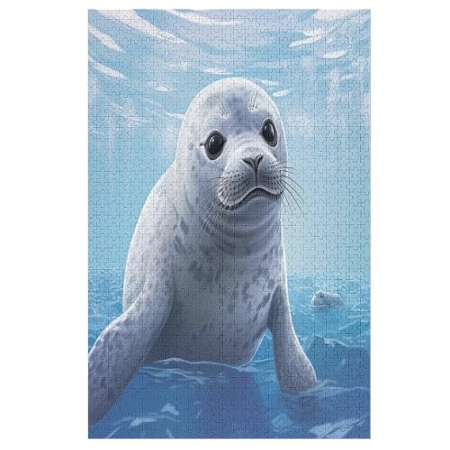 Animal Robbe Puzzle Für Erwachsene 1000 Teile Premium Recyceltes Brett Zum Lernen, Lernspielzeug, Familienspiele Kinder Holzpuzzle （78×53cm） von AASWSWW